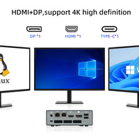 Mini PC con Intel Core I3 de 12.ª Generación, Ranura DDR5, Pantalla 4K, Multifunción, Tipo-C, Servidor Ai, Mini Computadora de Escritorio con DP para Oficina