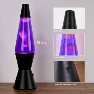 Đèn dung nham thay đổi nhiều màu phù hợp với các cài đặt khác nhau tạo ra tâm trạng phù hợp với đèn Dung Nham màu tím với công suất thấp hơn - Product Image 2