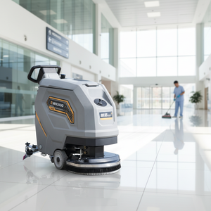 MINGNUO Nettoyeur de sols électrique commercial à poussée manuelle, <span class=keywords><strong>largeur</strong></span> de brosse 500 mm, construction en plastique, 24 V, machine de nettoyage de sols d'atelier - Product Image 6