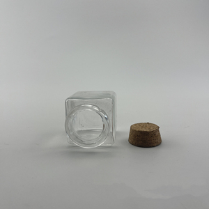 Großhandel 50ml Mini Quadratisches Klares Glas Gewürzglas 2oz Augentropfen Infusion Wunschflasche mit Korken für die Küche - Product Image 6