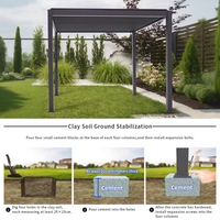 Pergola en aluminium avec lames orientables, délai de livraison rapide pour les retraites en plein air