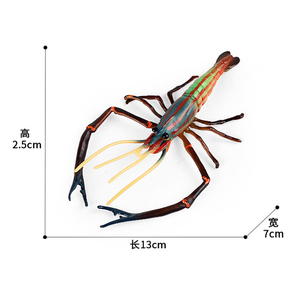 โมเดลพลาสติก PVC รูปกุ้งกุ้งแมนทิสรูปสัตว์ทะเลจำลองของเล่นเพื่อการเรียนรู้ในช่วงต้นของเด็ก - Product Image 5