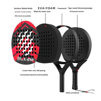 Raquette de padel personnalisée avec logo d'usine, en fibre de carbone 3K 12K 18K et EVA, écologique, durable, légère, de forme ronde/diamant/goutte d'eau