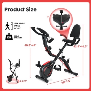 Équipement <span class=keywords><strong>de</strong></span> fitness 5 en 1, vélo d'exercice pliable à résistance magnétique pour la physiothérapie, la musculation et la remise en forme à domicile - Product Image 5