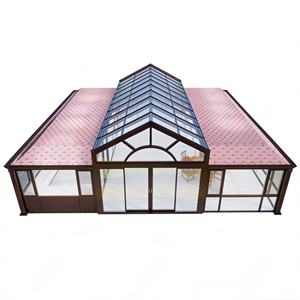 Invernadero <span class=keywords><strong>de</strong></span> Lujo con Techo <span class=keywords><strong>de</strong></span> Cristal, Doble Vidrio Templado Low-E, Marco <span class=keywords><strong>de</strong></span> Aluminio, Montaje Rápido, Ajustable para Dormitorio - Product Image 3