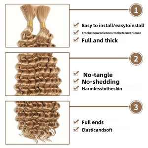 Extensions <span class=keywords><strong>de</strong></span> cheveux en fibre chimique européenne et <span class=keywords><strong>américaine</strong></span>, tresses profondes, sans permanente ni teinture, <span class=keywords><strong>modèle</strong></span> FB-JK - Product Image 3