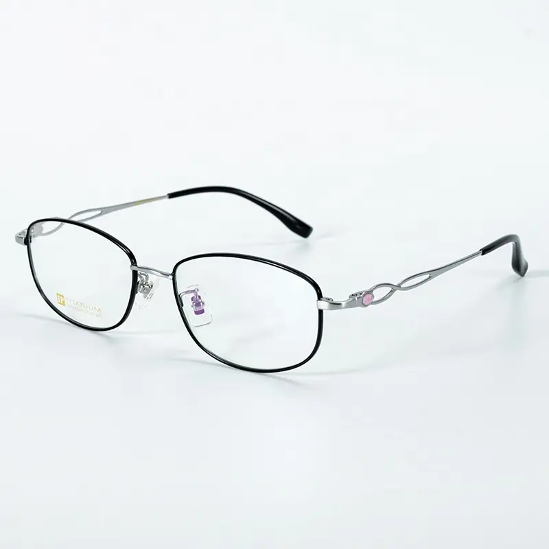 Hengtai beta titanyum optik çerçeve kadın marka moda tasarım titanyum optik gözlük çerçeveleri 23015