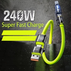 HUGEEL New 4 in 1 PD65W Type C Cable 480Mbps USB2.0 <strong>Data</strong> Cable with PD Super Fast Charging for Phone Laptop Tablet Cable - Product Image 1