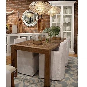 Buffet de cuisine traditionnel en bois blanc avec portes vitrées - Product Image 4