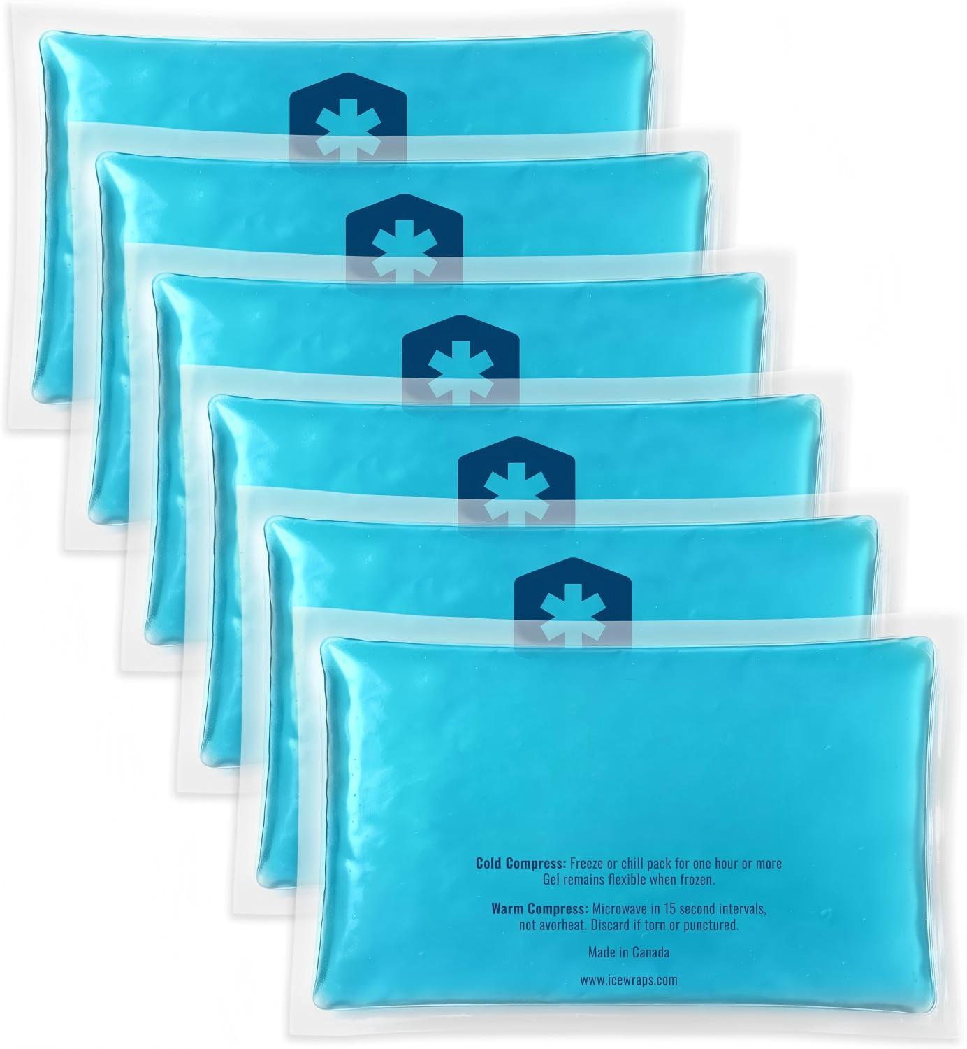 Hot-selling Hot and Cold Ice Packs, 3 X 5-inch Soft Reusable Gel Pack for Injuries, Headaches, Joints and Fever Reduction,6-pack