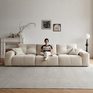 Sofá de tela con respaldo móvil, sofá pixelado con respaldo móvil, sofá moderno minimalista para sala de estar, asiento profundo de chenilla - Product Image 1