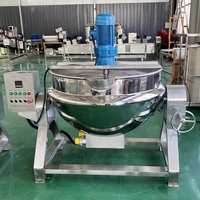 Bouilloire électrique à vapeur industriel, avec 3 vestes et agitateur, pour la cuisson, de gaz et électrique, 58l 100L 300L 500L