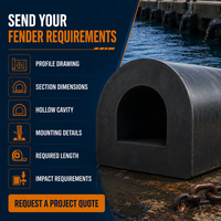Bouée de protection marine en caoutchouc EPDM creux de type D, extrudée en continu, résistante aux intempéries, avec espacement des trous personnalisé, pour protection de quai flottant