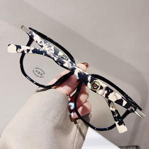 Nouvelles montures de lunettes carrées irrégulières TR90 anti-lumière bleue unisexe, pont moyen, verres AC, fabriquées en Chine L2 30153 - Product Image 5