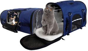 Taşıma evcil hayvan taşıyıcı 6 in 1 araba koltuğu 4 havalandırma örgü omuz kolları ön paketi kediler ve köpekler evcil hayvan taşıyıcı sırt çantası - Product Image 5