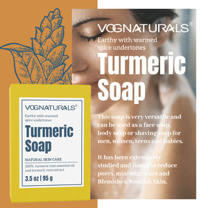 Jabón Natural de Cúrcuma con Miel Calmante, Jabón en Barra de Cúrcuma para Rostro <span class=keywords><strong>y</strong></span> Cuerpo, Reduce el Enrojecimiento, Atenúa las Manchas de la Edad - Product Image 4