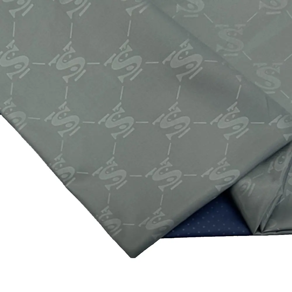 Dập nổi 230t 100% Polyester nhuộm Trọng lượng nhẹ hiệu ứng bóng Twill vải cho lót và Hàng may mặc