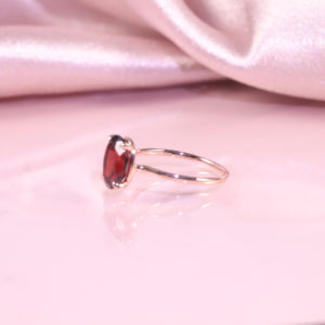 Anillo <span class=keywords><strong>de</strong></span> oro rosa sólido 14K 18K <span class=keywords><strong>de</strong></span> compromiso personalizado para mujer, 3 quilates, <span class=keywords><strong>piedra</strong></span> <span class=keywords><strong>natural</strong></span> roja grande, venta al por mayor, anillo <span class=keywords><strong>de</strong></span> oro granate ovalado - Product Image 3