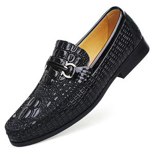 Abito uniforme da uomo mocassini Oxford Derby flat basso con fibbia in metallo goffrato con radice in legno su vera pelle - Product Image 4