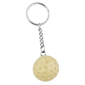 Portachiavi con pallina da minigolf, ciondolo con catena ad anelli argentati per chiavi e borse - Product Image 1