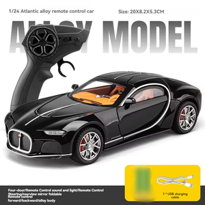 Modèle de voiture de sport Bugatti <span class=keywords><strong>Atlantic</strong></span> de haute qualité 1/24, voiture de course RC 2.4G, télécommande, alliage moulé sous pression, ouverture, cadeaux, collection, jouets - Product Image 6