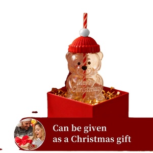 Gelas Beruang Kaca Edisi Terbatas Natal Tanpa Logo, Cangkir Kopi Kaca, Perlengkapan Bayi dan Balita - Product Image 6