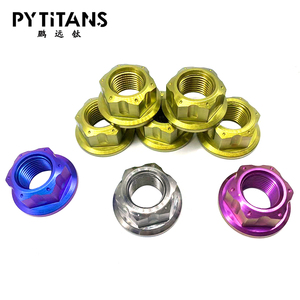 Dadi Flangiati in Titanio GR5 per Asse Posteriore Moto, Anodizzazione e Colori PVD di PYTITANS - Product Image 6