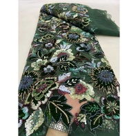 Tissu en dentelle de mariage élégant, avec des paillettes fantaisie, robe africaine, belle dentelle en filet avec des perles pour la couture de vêtements