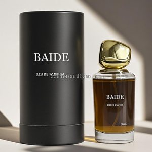 Custom Luxury clear Empty Crimp Round Perfume Spray <b>Bottle</b> 30ml 50ml 100ml Glass Perfume <b>Bottle</b> with Box and Gold Cap - Product Image 1