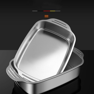 Stainless Steel Square Grill <b>Pan</b> 56cm Commercial Grade For Induction Cookers And Hot Pots - Product Image 1