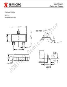 Mmbd7000 m5c Mmbd7000lt1g MMBD7000-7-F MMBD7000-E3-08 2n7000 sot-23 0.2A 100V tốc độ cao kép chuyển đổi Diode - Product Image 5