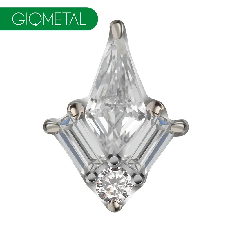 Eternal Metal G23 Titanium Kite Cluster End Threadless Piercing Earrings Tragus Helix Conch Daith Body Jewelry Wholesale