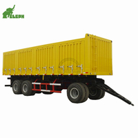 Remorque agricole 1+2 essieux 10 pieds à plateau plat avec timon pour transport de marchandises agricoles, remorque de remorquage robuste