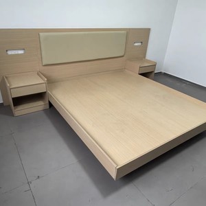 Cadre de lit simple ou double en bois moderne, durable et économique, avec base en bois en option, idéal pour les appartements, les hôtels, les écoles, les chambres à coucher, meubles de chambre à coucher - Product Image 3