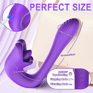 Zungenleckender G-Punkt-Vibrator, Duale <span class=keywords><strong>Stimulation</strong></span>, Klitorisstimulator, Silikon, USB-Wiederaufladbar, Wasserdicht, Sexspielzeug für Erwachsene für Frauen - Product Image 6