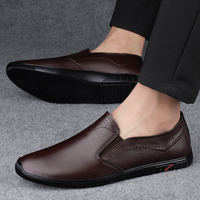 Zapatos informales de hombre formales de negocios de piel de vaca de capa superior, zapatos de conducción de gran tamaño, zapatos de papá transpirables de mediana edad y ancianos