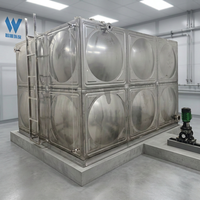 Tanque de Agua Modular de Acero Inoxidable SUS304, a Prueba de Fugas, Larga Vida Útil, para Proyectos de Suministro de Agua en Edificios Comerciales