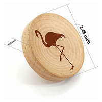 Aimant de réfrigérateur personnalisé Ouvre-bouteille rond en bois Ouvre-bouteille magnétique magnétique