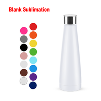 Fsile-bouteille d'eau à double paroi en acier inoxydable, 450ml, contenant isolé, avec logo personnalisé