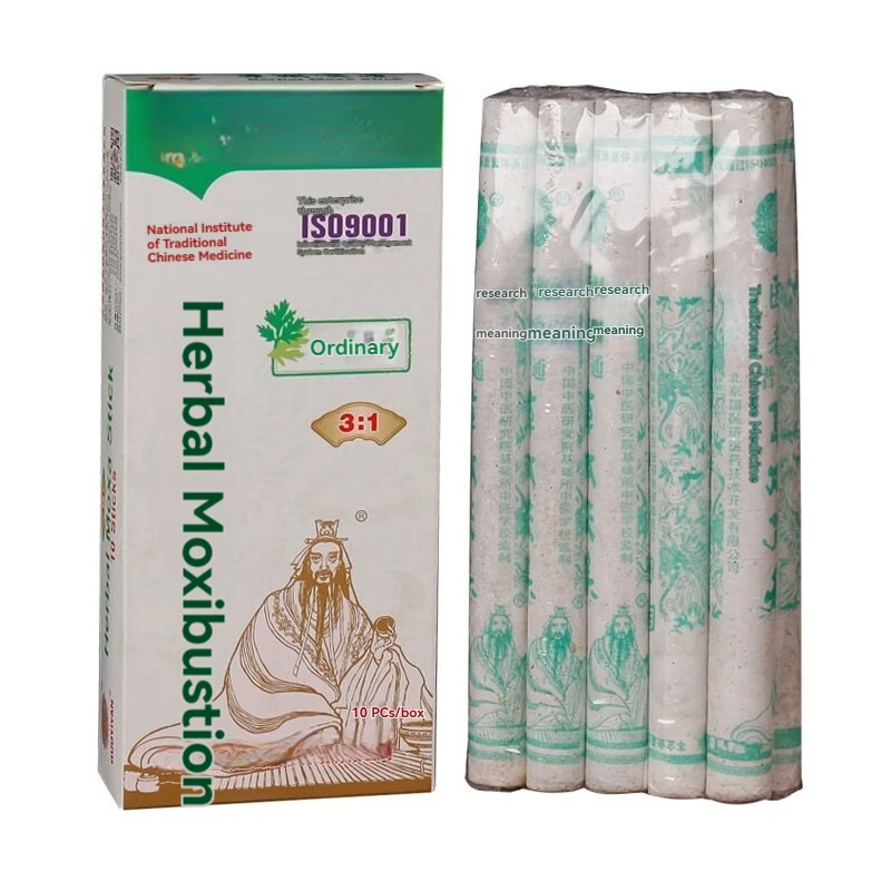 Airende QY-119 Chinese Traditional 18mm X 200mm Moxibustion Stick Herbal Medicine Moxa Bar Pure Wormwood Roll Smoke Relieves