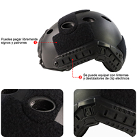 Casque tactique FAST économique de 2 mm, version économique, matériau ABS léger, casque FAST PJ avec trous de ventilation
