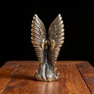 1 pièce Décoration d'intérieur Ornement en laiton Déesse Ange Gardien Petite Statue Personnages Miniatures Figurines Artisanat de Bureau - Product Image 4