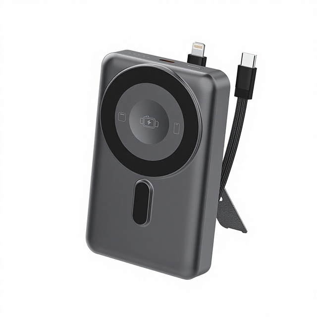 10000mAh Magnetic Power Bank Wireless Fast Charging Type-C Foldable Stand OEM ODM Custom Factory Wholesale Supplier