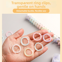 Anneaux de reliure détachables, anneaux en plastique colorés, accessoires pour cahiers à feuilles mobiles