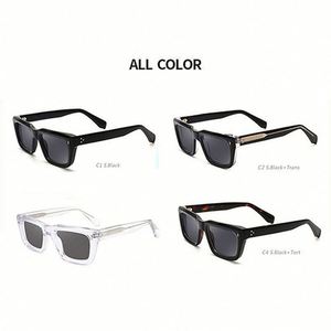 Gafas de Sol Cuadradas de Acetato con Marco Grueso y Remaches para Mujer y Hombre, Logotipo Personalizado, Alta Calidad 2025 - Product Image 5