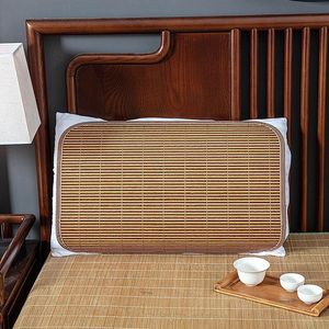 Taie d'oreiller en fibre de bambou, tapis rafraîchissant rectangulaire pour usage domestique, couleur unie blanche, matériau en soie glacée, qualité supérieure - Product Image 4