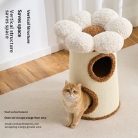 Lit pour chat en sisal, arbre à chat pliable et peu encombrant, design en forme de baril à double couche pour petites maisons, utilisation quatre saisons pour garder au chaud