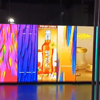 Écran d'affichage publicitaire LED portable pliable à installation instantanée, couleur pleine P2.5, pour la promotion en magasin