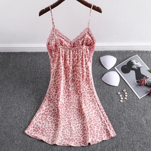 Lụa satin Đồ Ngủ Sexy Phụ Nữ Ngủ phụ nữ Pyjama treo nightdress DRESS đối với phụ nữ - Product Image 3