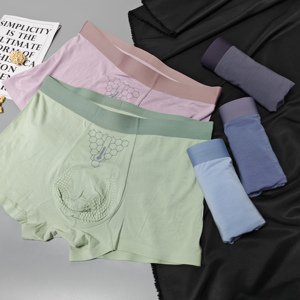Calzoncillos bóxer para hombre con diseños personalizados, en oferta, color blanco y azul, ropa interior de alta calidad, de secado rápido, transpirable, con logotipo personalizado - Product Image 5